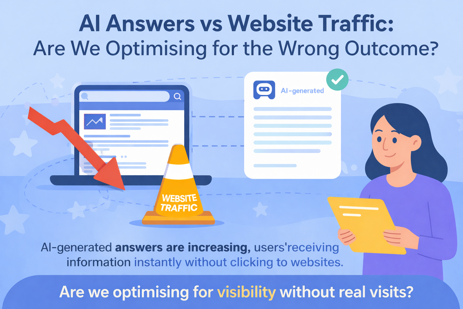 Leadtap - blog - AI Answers vs Website Traffic Are We Optimising for the Wrong Outcome