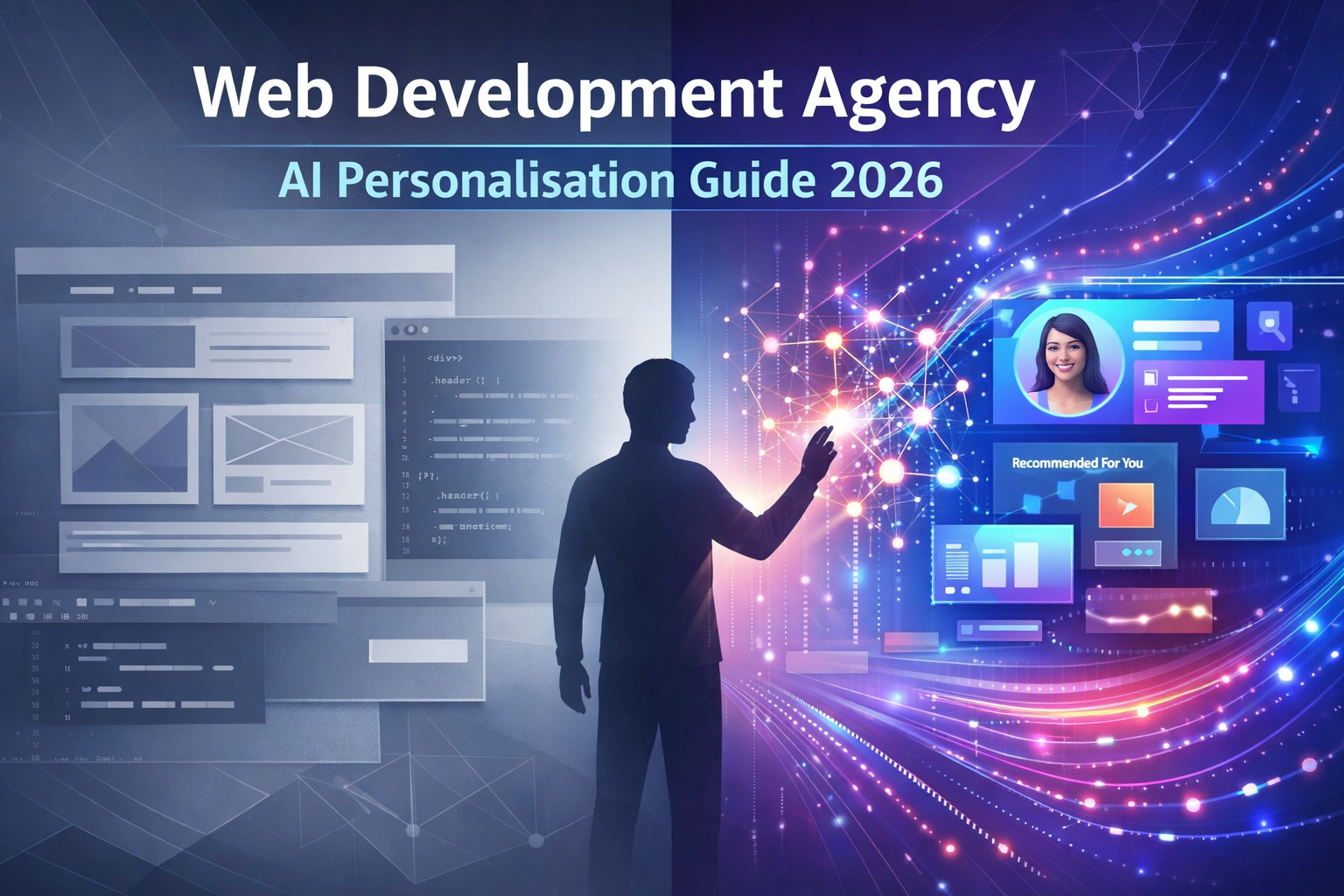 AI-powered web development agency creating personalised user experiences with artificial intelligence and modern website design elements for 2026